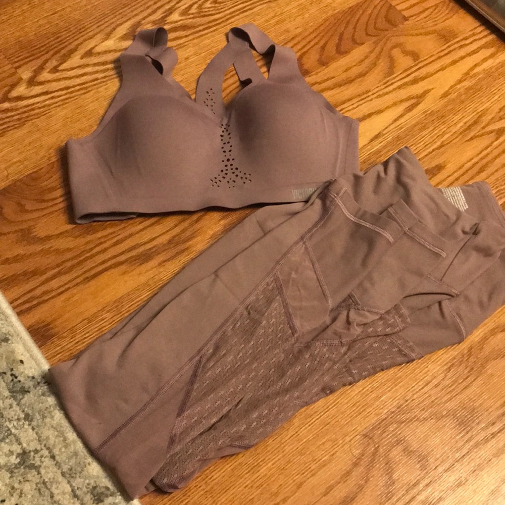 Victoria Sport mauve combo sports bra and legging